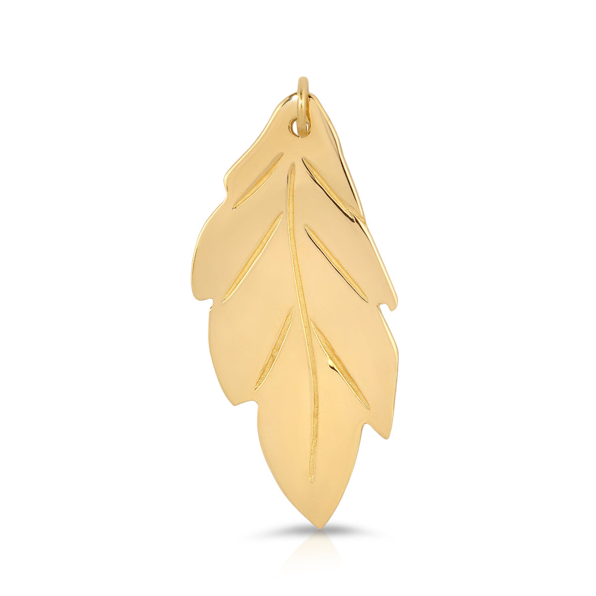 14k Gold Leaf Pendant | Maya Brenner