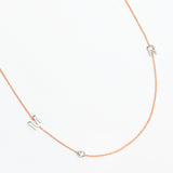 Custom Mixed Gold Necklace - 3 Letters