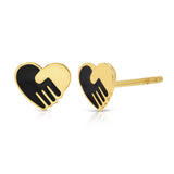 Enamel Gold Unity Earrings
