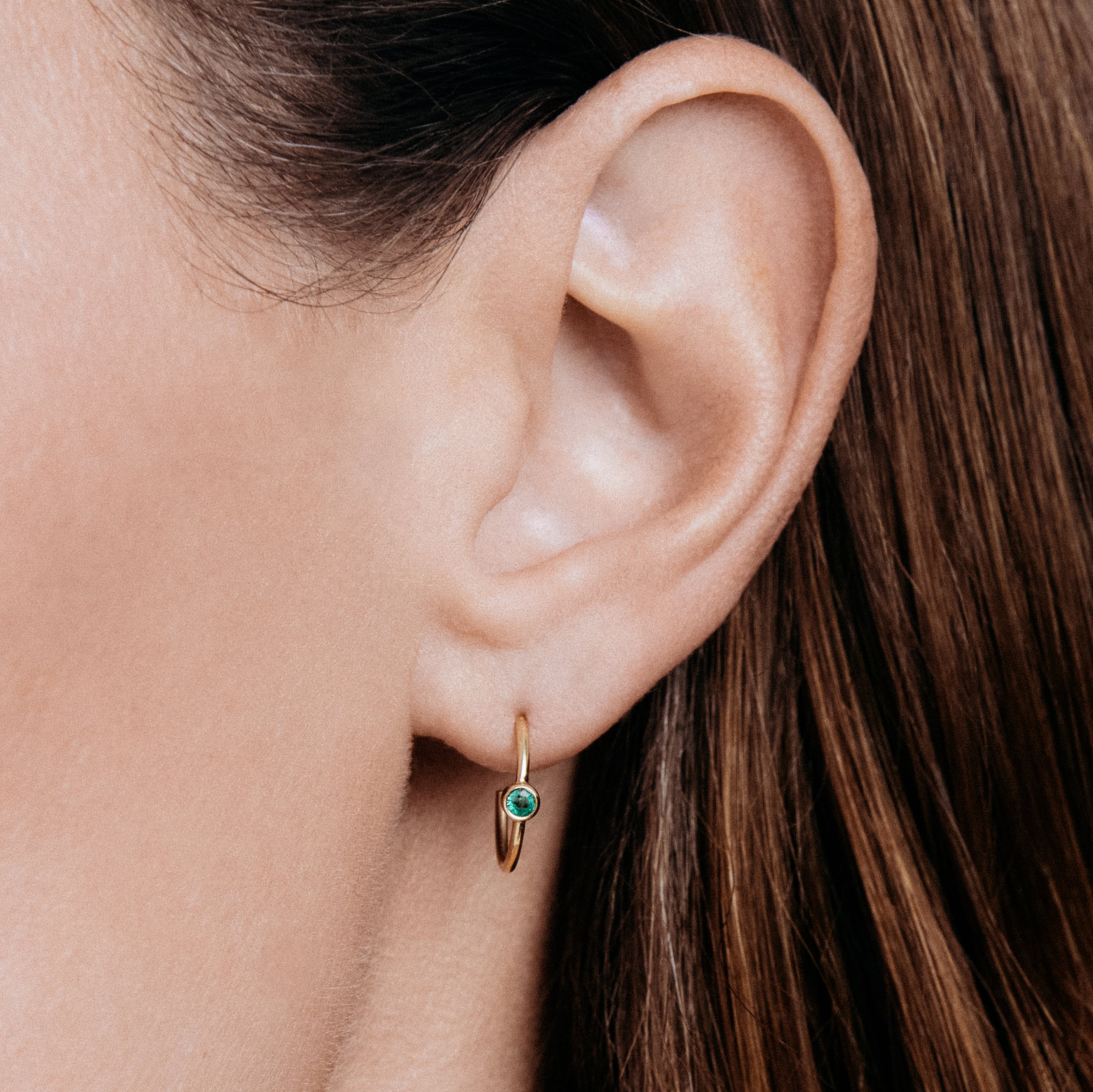 Birthstone Hoop