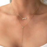 Gold Lariat Necklace