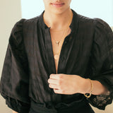 Sharktooth Necklace with Pavé Top
