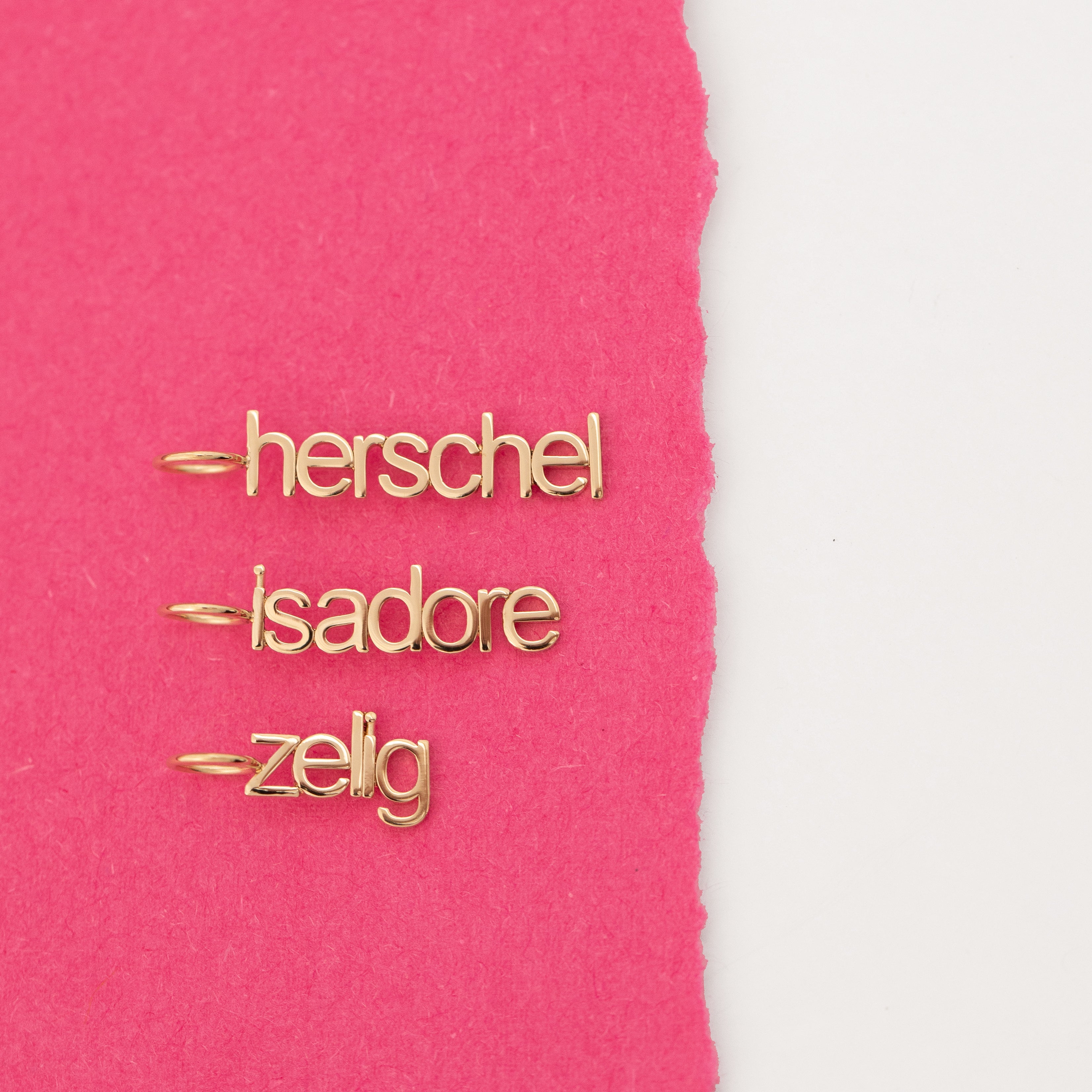 tiny name pendant charms gold