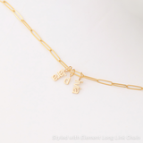 little nameplate charms on paperclip chain