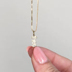nameplate gold necklace