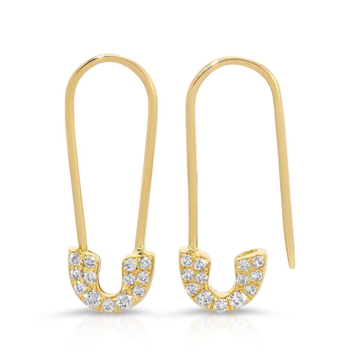 Pavé Safety Pin Earring – Maya Brenner