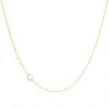 Custom Mixed Gold Necklace - 2 Letter
