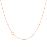 Custom Mixed Gold Necklace - 3 Letters