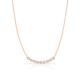 Birthstone Arc Layering Necklace - Rose Gold