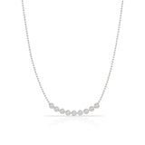 Birthstone Arc Layering Necklace - White Gold