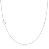 14k Gold Asymmetrical Letter Necklace - G