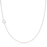 14k Gold Asymmetrical Letter Necklace - G