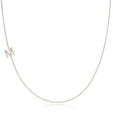 14k Gold Asymmetrical Letter Necklace - M
