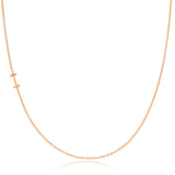 14k Gold Asymmetrical Letter Necklace - I