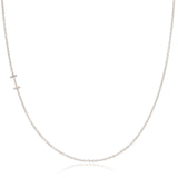 14k Gold Asymmetrical Letter Necklace - I
