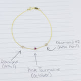 Custom Gold Bracelet - 3 Letters