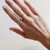 14K Gold Pavé Petal Ring