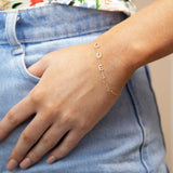 Custom Gold Bracelet - 5 Letters