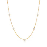 Quintet Birthstone Layering Necklace - Yellow Gold