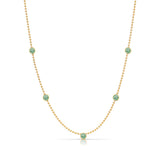 Quintet Birthstone Layering Necklace - Yellow Gold