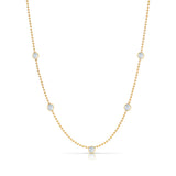 Quintet Birthstone Layering Necklace - Yellow Gold
