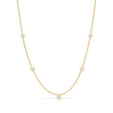 Quintet Birthstone Layering Necklace - Yellow Gold