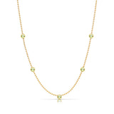 Quintet Birthstone Layering Necklace - Yellow Gold