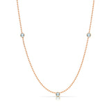Triple Birthstone Layering Necklace - Rose Gold