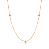 Triple Birthstone Layering Necklace - Rose Gold