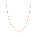 Triple Birthstone Layering Necklace - Rose Gold