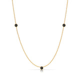 Triple Birthstone Layering Necklace - Yellow Gold