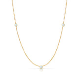Triple Birthstone Layering Necklace - Yellow Gold