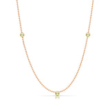 Triple Birthstone Layering Necklace - Rose Gold