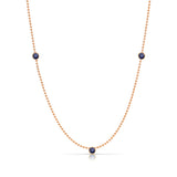 Triple Birthstone Layering Necklace - Rose Gold