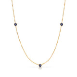 Triple Birthstone Layering Necklace - Yellow Gold