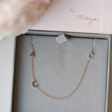 Custom Mixed Gold Necklace - 3 Letters