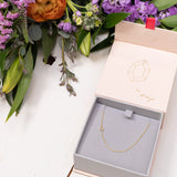 14k Gold Asymmetrical Letter Necklace - G