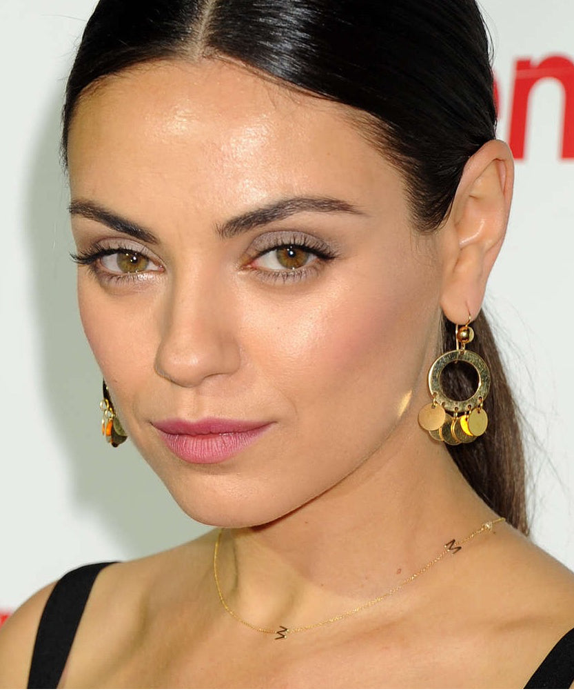 Mila Kunis - Asymmetrical Letter Necklace