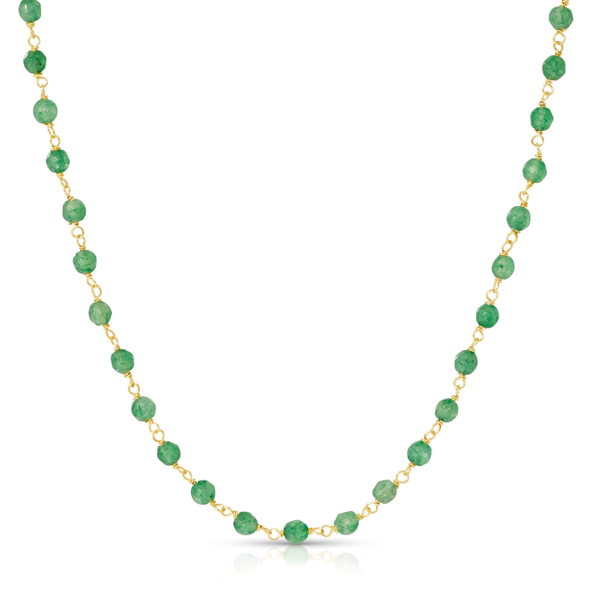 The Clover Bouquet Necklace on a white background. 