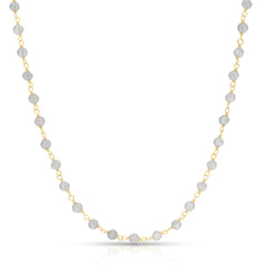 The Sage Bouquet Necklace on a white background. 