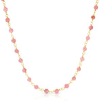 The Peony Bouquet Necklace on a white background. 