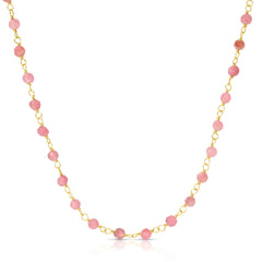 The Peony Bouquet Necklace on a white background. 