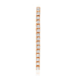 A Down the Line Earring in rose gold on a white background. 