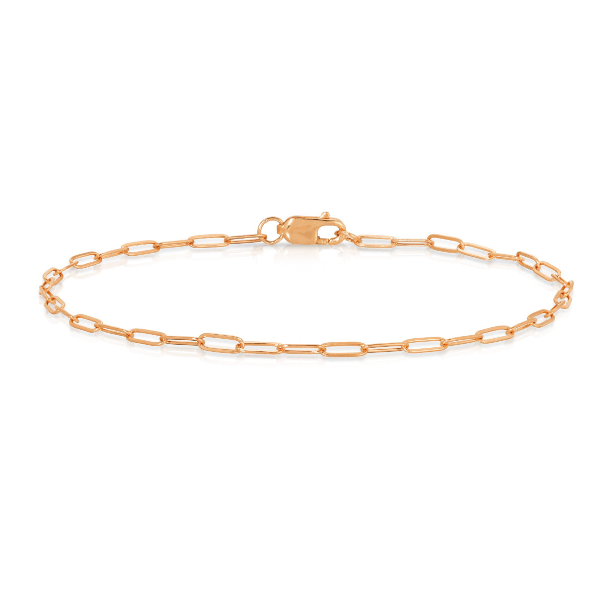 A rose gold Element Short Link Bracelet on a white background. 