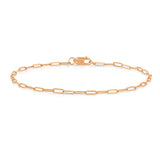 A rose gold Element Short Link Bracelet on a white background. 