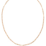 An Element Long Link Chain in rose gold on a white background. 
