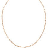 An Element Long Link Chain in rose gold on a white background. 