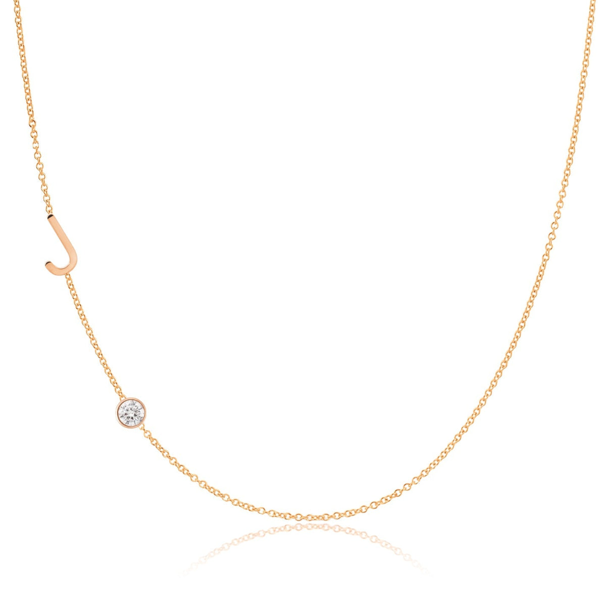 Monogram Necklace with Diamond