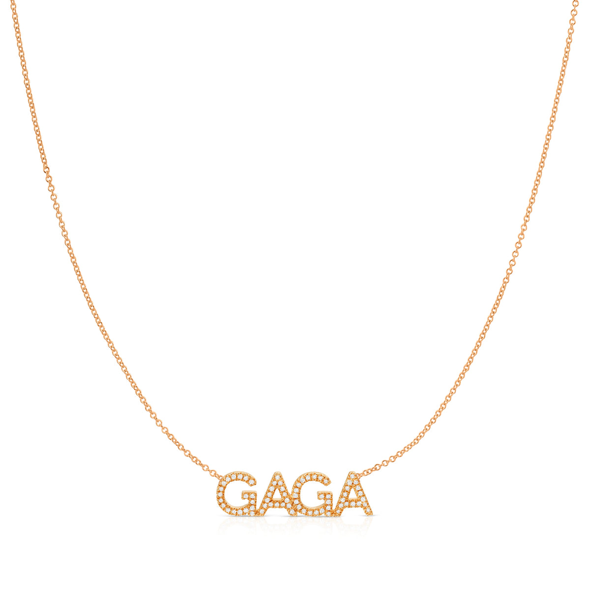 Pave GAGA Necklace | 14k Gold & Diamonds | Maya Brenner