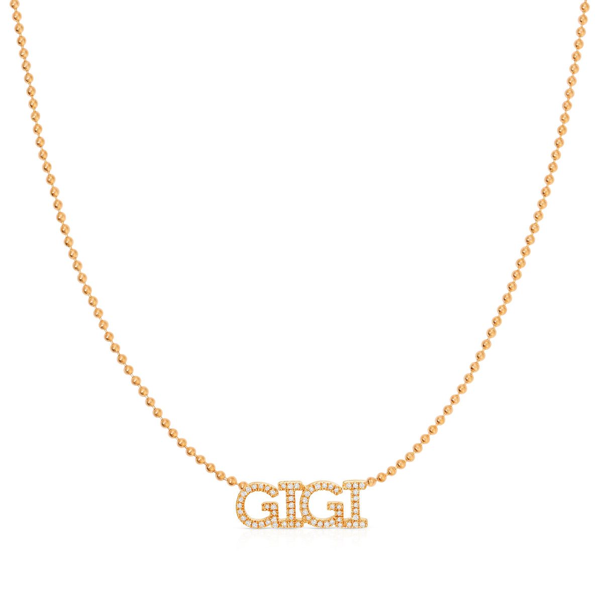 Pave GIGI Necklace | 14k Gold & Diamonds | Maya Brenner